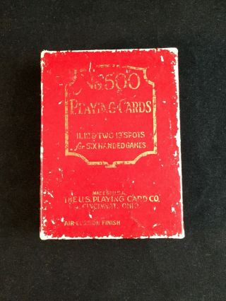 Vintage No.  500 Playing Cards 11 12 & 13 Spots For Six Handed Games