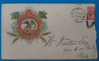 National Brewing Co.  of Baltimore,  MD Letterhead & Illustrated Advertising Cover 2