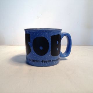 Vintagw 1990s Blue Speckled South Of The Border Coffee Mug