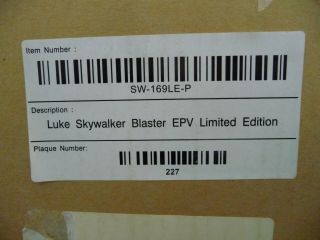 Star Wars Master Replicas Luke Skywalker Blaster ESB SW - 169LE - P Limited Edition 6