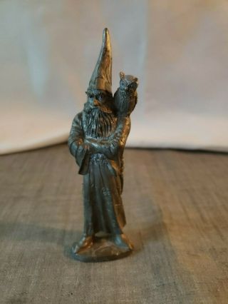 Superior Models Pewter Wizard W/owl Vintage 1979 4 3/4 " Tall