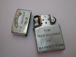 Zippo Lighter Vietnam Era ' The Mad Bomber of Market Time ' circa 1970 3