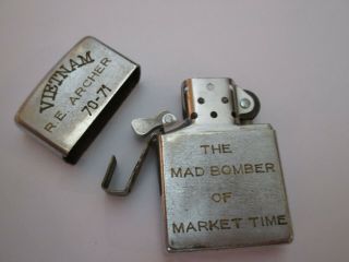 Zippo Lighter Vietnam Era ' The Mad Bomber of Market Time ' circa 1970 4