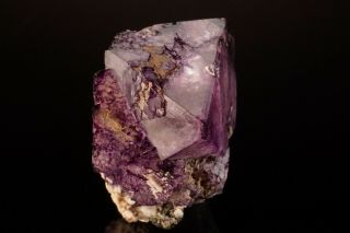Historic Purple Fluorite Crystal Mt Antero,  Colorado - Ex.  Museum,  Montgomery