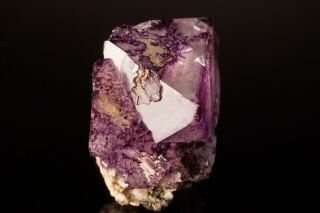 HISTORIC Purple Fluorite Crystal MT ANTERO,  COLORADO - Ex.  Museum,  Montgomery 2