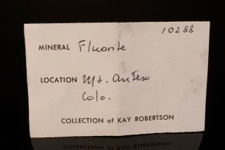HISTORIC Purple Fluorite Crystal MT ANTERO,  COLORADO - Ex.  Museum,  Montgomery 9