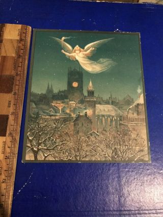 Victorian Christmas Card Prang Prize Winning Card - Angel