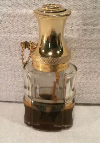 Lalique France Crystal Atomizer Perfume Bottle With Art Deco Design Circa 1930