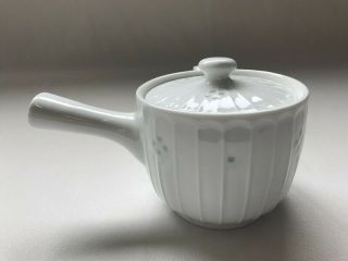 Porcelain Tea Pot Lidded Kyusu Kettle Signed Arita Ware Handle Japanese Vtg b45 2