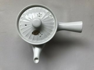 Porcelain Tea Pot Lidded Kyusu Kettle Signed Arita Ware Handle Japanese Vtg b45 5