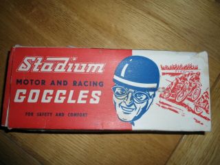 Vintage Stadium Motor And Racing Goggles,  Box