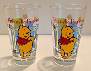 Disney Winnie The Pooh Friends Forever Drinking Glasses Set Of 2