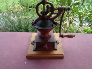 Elma 00 Antique Coffee Grinder Cast Iron Coffee Mill - Paint