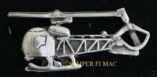 Bell 47 Authentic Pewter Lapel Hat Pin Helicopter Korea Mash Us Army Nasa Wow
