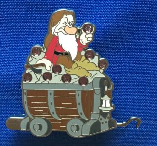 Grumpy Snow White Seven Dwarfs Mine Car Disney Mystery Pin Pinpics 99937