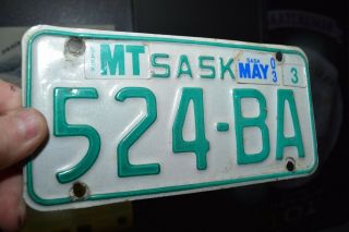Vintage 19?? Sk Saskatchewan License Plate Motorcycle ?