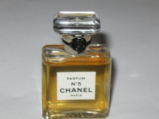 Vintage Perfume Bottle Chanel No 5 Bottle/Boxes 7 ML,  0.  24 OZ,  3/4,  Full 2