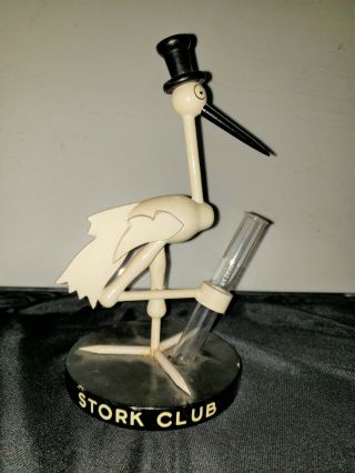 Vintage Stork Club Of N.  Y.  C York Mid Century Rose Holder