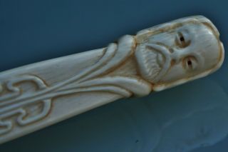 Antique Jugendstil Camel Bone Figural Cigar Cutter c.  1900 10
