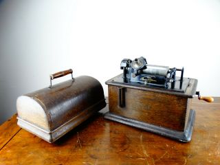 Antique Edison Standard Phonograph Gramophone Model B Cylinder Record Player