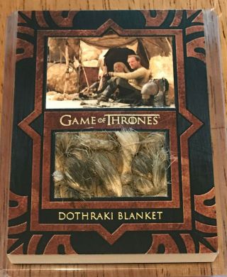 Game Of Thrones Valyrian Steel Relic Card Vp2 Dothraki Blanket Rittenhouse
