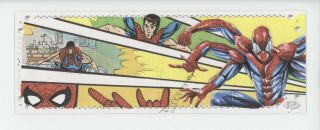 2017 Marvel Premier Spider - Man Quad Panel Sketch Card By Achilleas Kokkinakis