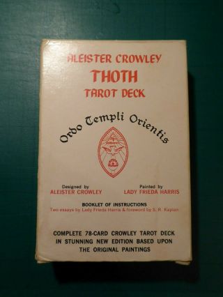 Rare 1978 Aleister Crowley THOTH tarot cards deck,  pristine,  boxed,  instructions 2