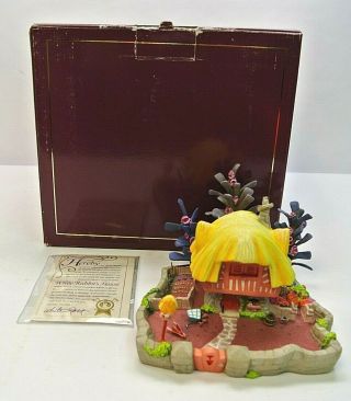 Walt Disney Enchanted Places Alice In Wonderland White Rabbits House W/coa Box