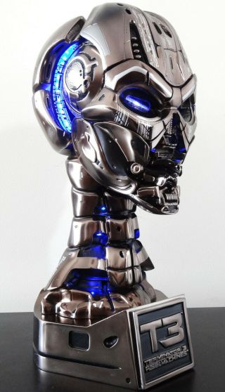 Sideshow Terminator Terminatrix Endoskull Endoskeleton Chrome Bust Statue Figure
