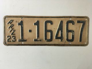 1923 Arizona License Plate All Paint