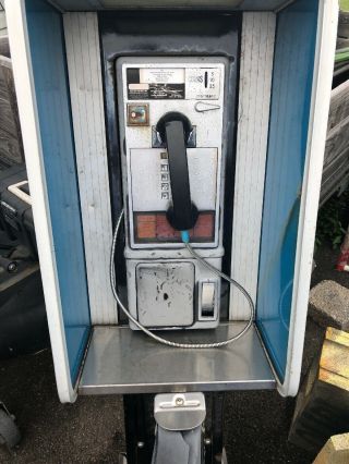 1980s Standing Drive Up Pay Phone Frontier Payphone Booth Telephone