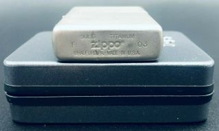Zippo 2003 Solid Titanium Lighter - Incredibly Rare Collectible (mega Rare)