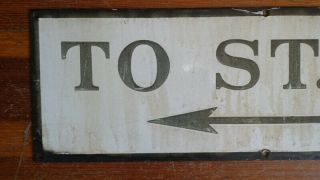 Vintage Rare Porcelain Sign To St George St Subway Rr Staten Island Ny York
