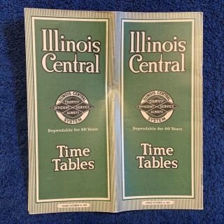 1931 Illinois Central Railroad Time Tables
