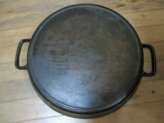 Griswold Cast Iron Skillet Size 20 Erie PA 728 Campfire 5