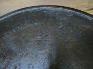 Griswold Cast Iron Skillet Size 20 Erie PA 728 Campfire 6