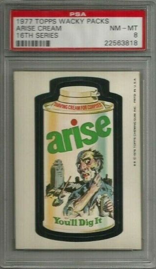 1977 Topps Wacky Packages Arise Cream 16th Series Psa 8 Nm - Mt Non - Sport Card