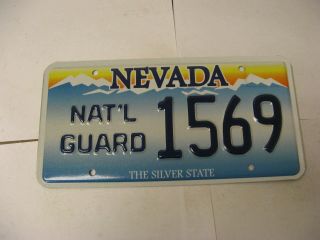 Nevada Nv License Plate 1569 National Guard