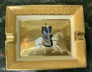 Hermes Cigar Ashtray Gold Samurai Hhh Mark