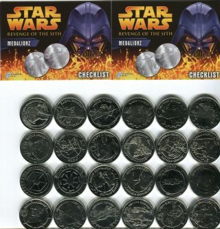 Star Wars Revenge Of The Sith Medalionz Coin Set Silver 24 Medallions
