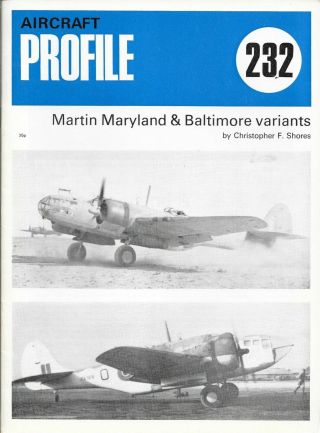 Aircraft Profile No.  232 Martin Maryland & Baltimore Christopher Shores
