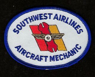 Southwest Airlines Aircraft Mechanic Hat Patch Wrench Pin Up Crew Jet Maint Wow