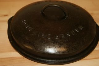 Rare Antique Vintage Wagner Drip Drop NO 10 Cast Iron Skillet Lid marked 1070 3