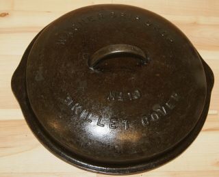 Rare Antique Vintage Wagner Drip Drop NO 10 Cast Iron Skillet Lid marked 1070 4