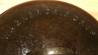 Rare Antique Vintage Wagner Drip Drop NO 10 Cast Iron Skillet Lid marked 1070 5