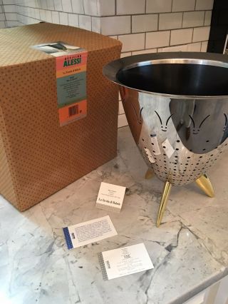 Philippe Starck Alessi “max Le Chinois” Colander Box Paperwork