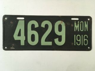 1916 Montana License Plate All Paint