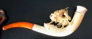 Vinatge Antique Smoking Pipe Imitation Ivory Or Meerschaum