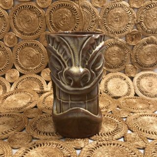 Vintage Frankoma Tiki War God Mug T3S Rare 11
