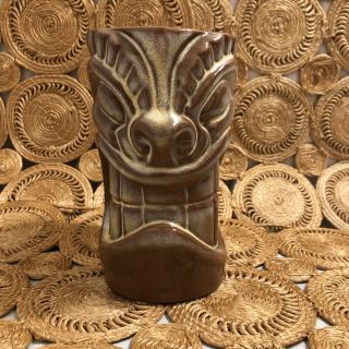 Vintage Frankoma Tiki War God Mug T3s Rare